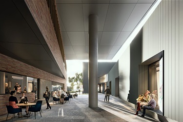 Artists impression of walkway between Queanbeyan Head Office and The Q