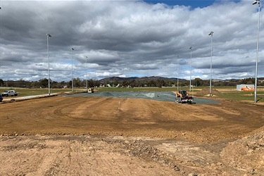 Bungendore Sports Hub - netball courts and floodlights - September 2021