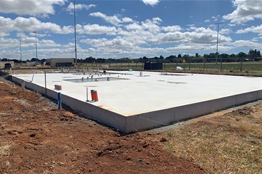 Bungendore Sports Hub - slab for pavilion - December 2022