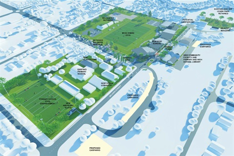 Image of Bungendore High School site and education precinct masterplan