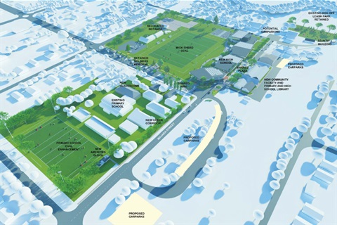 Image of Bungendore High School site and education precinct masterplan