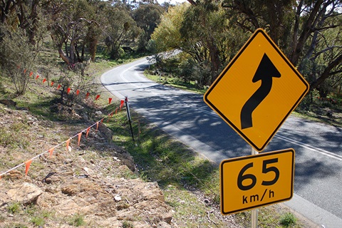 Section of road known as Burra 'S' Bends