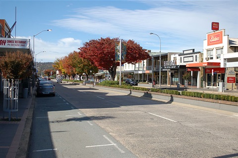 Photo of Monaro Street with trees in autumn