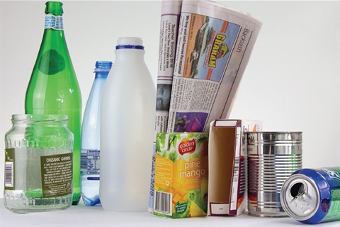 Photo of recyclable items