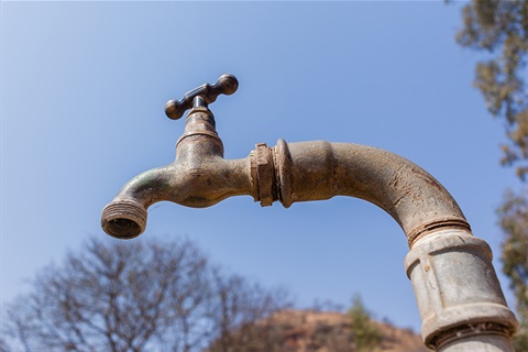 Dry water tap