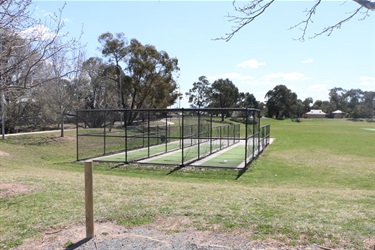 Allan McGrath Reserve - practice cricket pitches from behind
