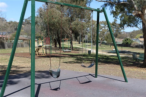 Allan McGrath Park in Jerrabomberra showing playground equipment