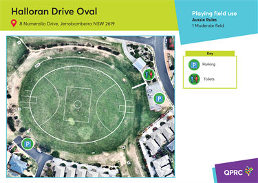 Map of Halloran Drive Oval