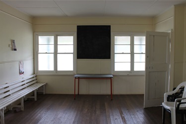 Interior of changeroom at Brad Haddin Oval