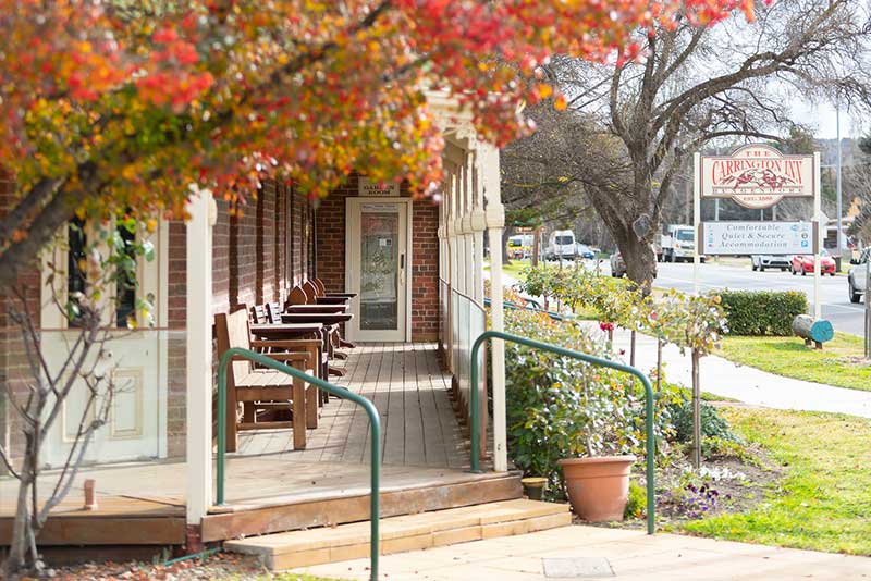 Verandah at Carrington Inn in Bungendore