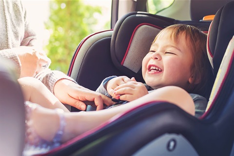 Young child in car seat