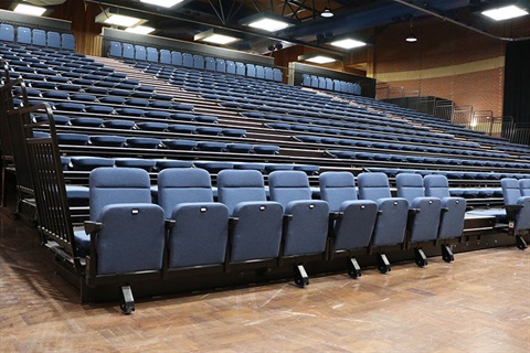 New retractable seating at Bicentennial Hall
