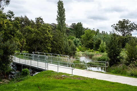 New Barracks Flat shared path bridge