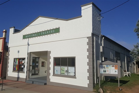 Image of the Braidwood Theatre showing it freshly repainted in January 2018