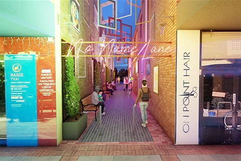 Artists impression of No Name Lane after upgrades