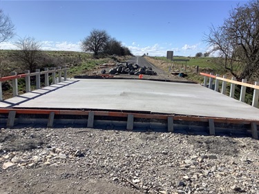 New concrete on Honeysuckle Bridge replacement