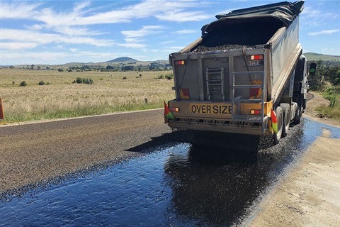 Sealing of Majors Creek Road February 2022