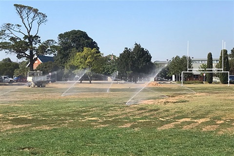 New irrigation system working on Mick Sherd Oval