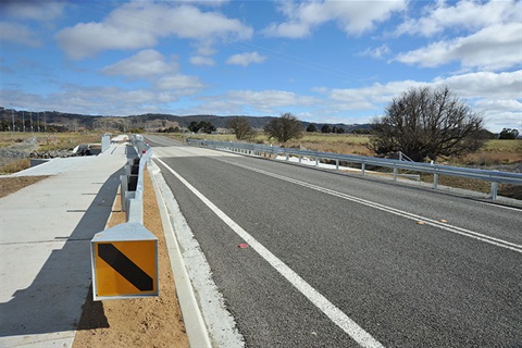 Completed bridge across Halfway Creek Bungendore