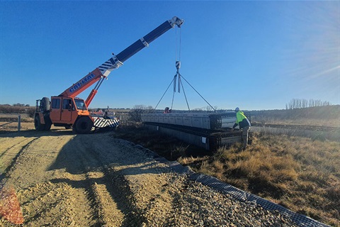 Bridge components for Reedy Creek bridge replacement