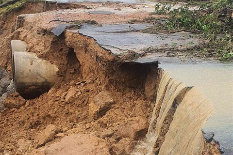 CoomaRoad damage on 25 December 2023