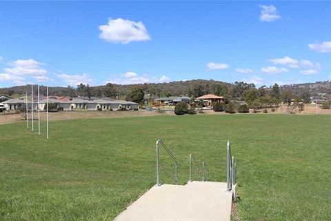 View over Halloran Oval