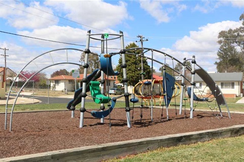 Lambert Park showing the playground