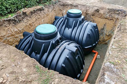 New Septic tank being installed