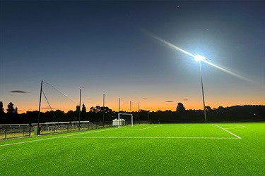 Synthetic soccer field