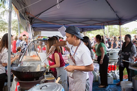 Some of the delicious international food by Lib Ferreira
