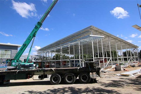 Progress photo of the Queanbeyan Indoor Sports Centre